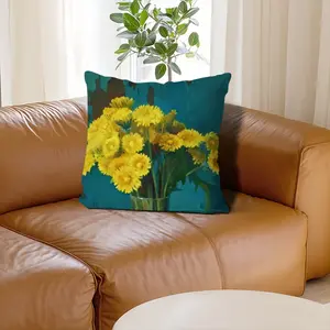 Dandelions Linen Throw Pillow (Multi-Size)