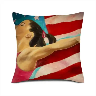 Mckayla Maroney Linen Throw Pillow (Multi-Size)