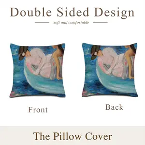 Two Ladies Linen Throw Pillow (Multi-Size)