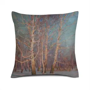 Frosty Evening Linen Throw Pillow (Multi-Size)