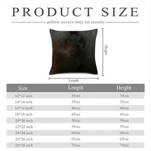 Black Rose Linen Throw Pillow (Multi-Size)