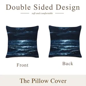 Moonlit Linen Throw Pillow (Multi-Size)