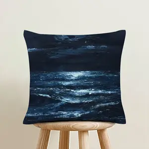 Moonlit Linen Throw Pillow (Multi-Size)