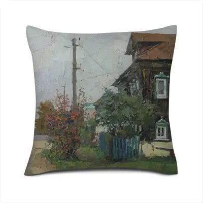 Autumn In Krasnoe On The Volga Linen Throw Pillow (Multi-Size)