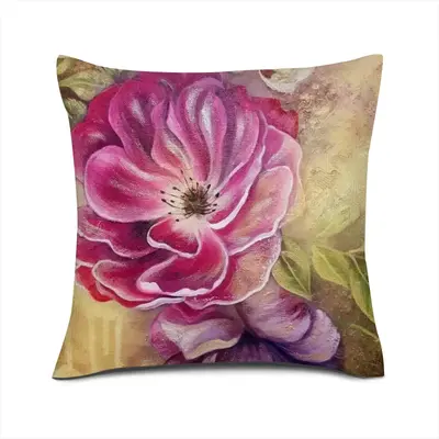 Smell Of Rose Linen Throw Pillow (Multi-Size)