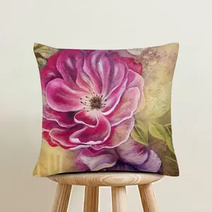 Smell Of Rose Linen Throw Pillow (Multi-Size)