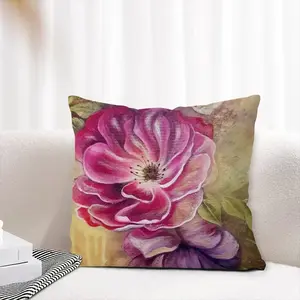 Smell Of Rose Linen Throw Pillow (Multi-Size)