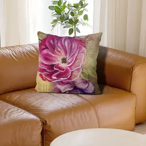 Smell Of Rose Linen Throw Pillow (Multi-Size)