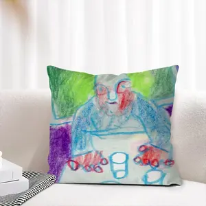 Everyday Micro-Scenes 001 Linen Throw Pillow (Multi-Size)