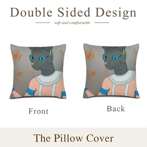 Bastet Linen Throw Pillow (Multi-Size)