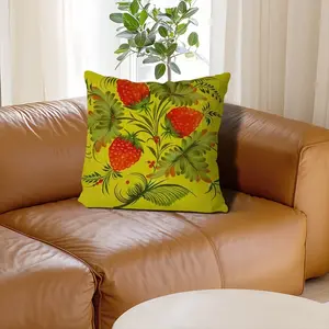 Raspberry Linen Throw Pillow (Multi-Size)