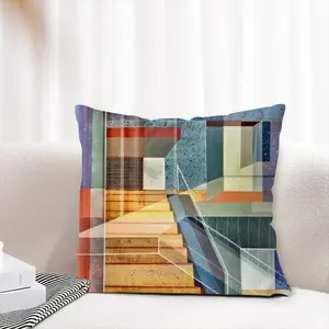 Indoor Space I Linen Throw Pillow (Multi-Size)