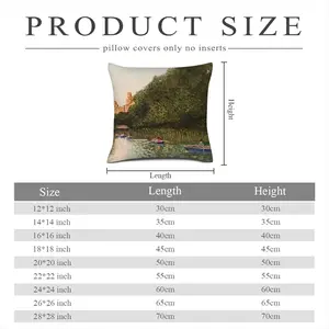 Row Boats In Central Park New York City Linen Throw Pillow (Multi-Size)