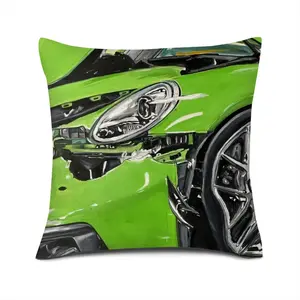 Porsche Gt3 Crash Linen Throw Pillow (Multi-Size)