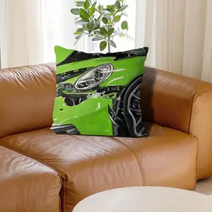 Porsche Gt3 Crash Linen Throw Pillow (Multi-Size)