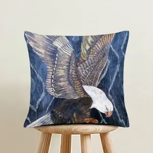 Eagle Scratch Linen Throw Pillow (Multi-Size)