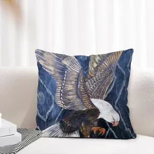 Eagle Scratch Linen Throw Pillow (Multi-Size)