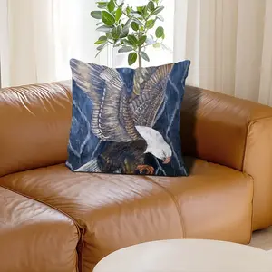 Eagle Scratch Linen Throw Pillow (Multi-Size)