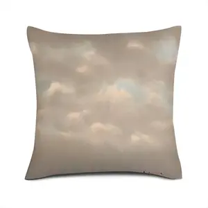 Beach With Three Visitors And A Pole Linen Throw Pillow (Multi-Size)