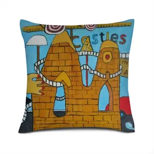 Castles In The Air Linen Throw Pillow (Multi-Size)