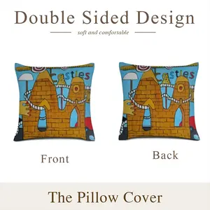 Castles In The Air Linen Throw Pillow (Multi-Size)