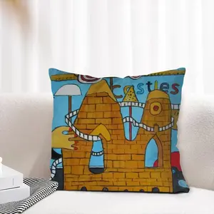 Castles In The Air Linen Throw Pillow (Multi-Size)