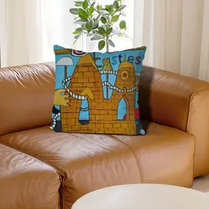 Castles In The Air Linen Throw Pillow (Multi-Size)