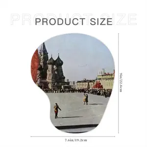 Lady In Red Square Mouse Pad (Wrist Rest)