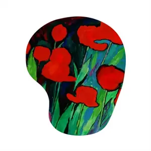 Red Tulips Mouse Pad (Wrist Rest)