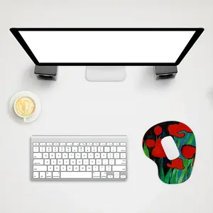 Red Tulips Mouse Pad (Wrist Rest)