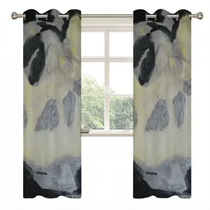 Bird In Silver And Black Curtains (Multi-Size)