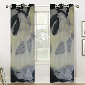 Bird In Silver And Black Curtains (Multi-Size)