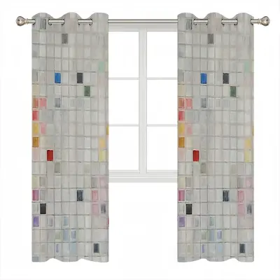 Grid 3 (Pastel) Curtains (Multi-Size)