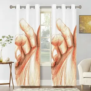 Monument Of A Hand Curtains (Multi-Size)