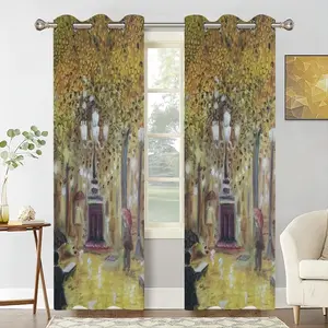 Barcelona On A Rainy Night Curtains (Multi-Size)