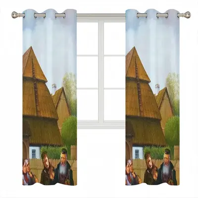 Klezmers In Shtetl Curtains (Multi-Size)