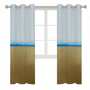 Blue Line With Gold Curtains (Multi-Size)