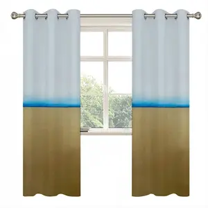 Blue Line With Gold Curtains (Multi-Size)