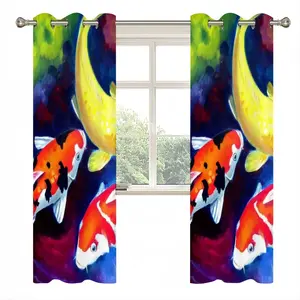 Koi Fish In The Pond Curtains (Multi-Size)