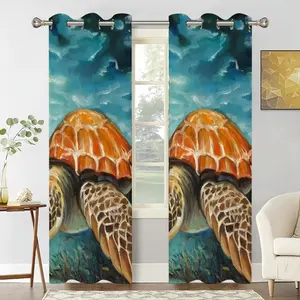 Caribbean Turtle Ii Curtains (Multi-Size)