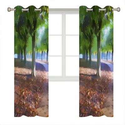 Waterfront Trees Alley Curtains (Multi-Size)