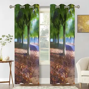 Waterfront Trees Alley Curtains (Multi-Size)