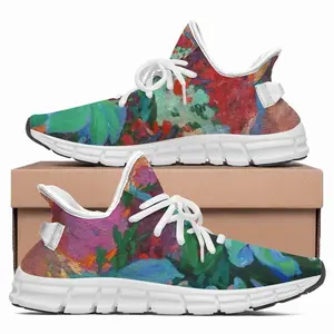 Men A Large Bouquet With Lilies Woven Training Shoes