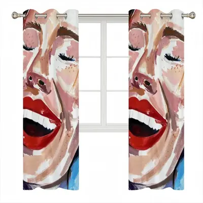 Ginger Woman Smiling Curtains (Multi-Size)