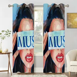 Muse Red Lipstick Curtains (Multi-Size)