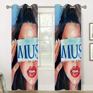 Muse Red Lipstick Curtains (Multi-Size)