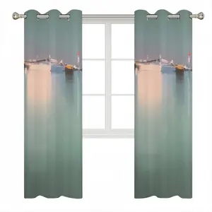 Red Lighthouse With Small Boat Curtains (Multi-Size)