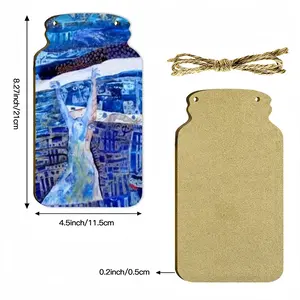 True Blue Wall Bottle Decoration (Wooden)