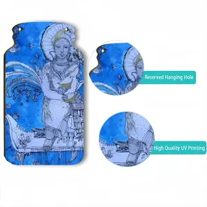 Drawing Ink - Blue Diva Wall Bottle Decoration (Wooden)