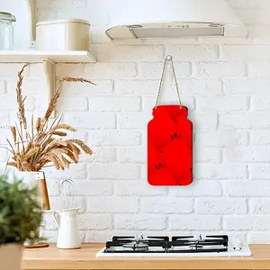 Deep Red (Decomposition) Wall Bottle Decoration (Wooden)